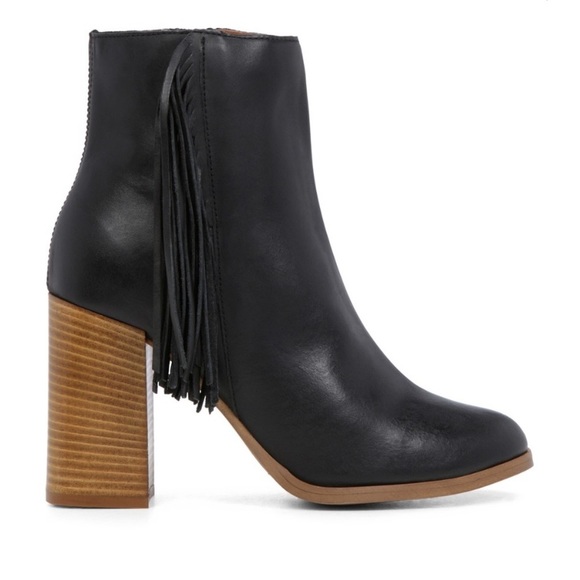 HIBOU | Little burgundy leather tassel ankle boots - Picture 2 of 6
